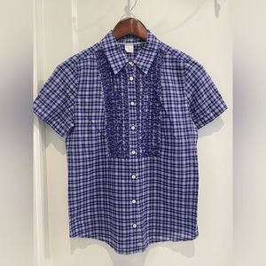 JCrew blue plaid shirt